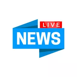 Bold Blue Live News Graphics for Current Events Logo Template