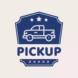 Bold Blue Pickup Truck Design for Transportation Services Logo Template