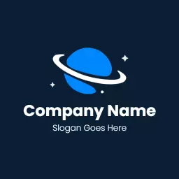 Bold Blue Planet Design Perfect for Modern Company Logo Template