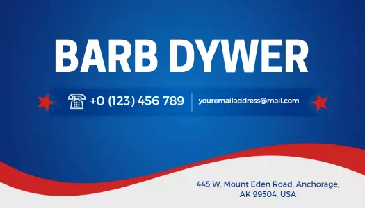 Bold Blue Political Campaign Business Card Template