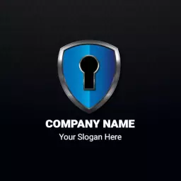 Bold Blue Shield Design for Reliable Security Logo Template