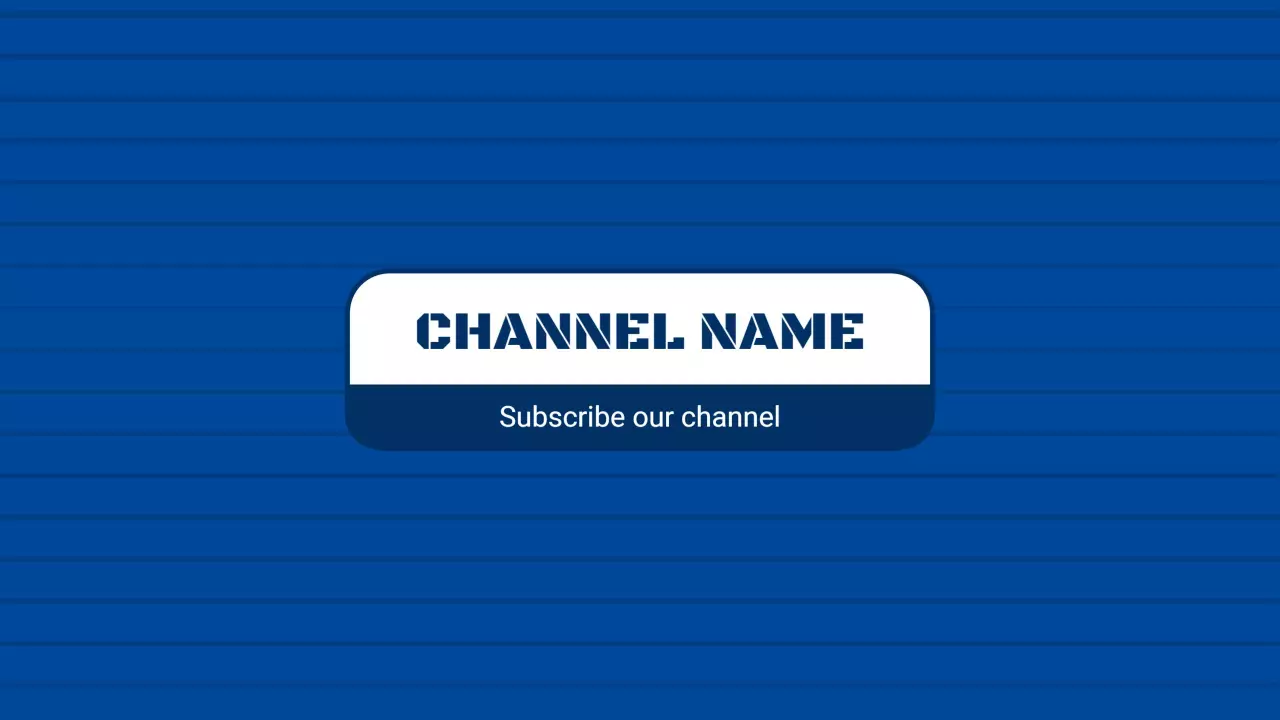 Bold Blue Stripes Background for YouTube Channel Banner Template
