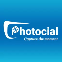 Bold Blue Typography Emphasizing Photography Moments Logo Template
