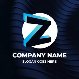 Bold Blue Z Letter Design for Modern Branding Logo Template