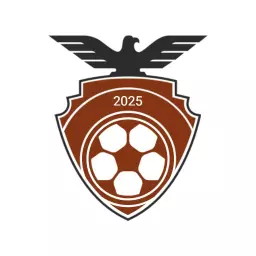Bold Brown Shield with Soccer Elements Representing Football Logo Template