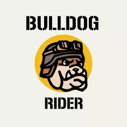 Bold Bulldog Character Wearing Helmet Represents Adventure Logo Template