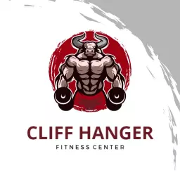 Bold Cartoon Bull Design Promoting Fitness Center Logo Template