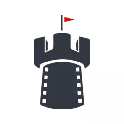 Bold Castle Design Representing Film and Entertainment Logo Template