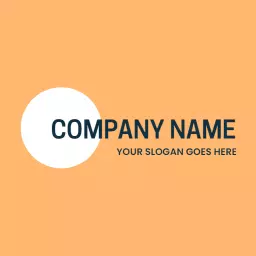 Bold Circular Design with White Background and Text Logo Template