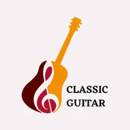 Bold Classic Guitar Design Celebrating Musical Harmony Logo Template