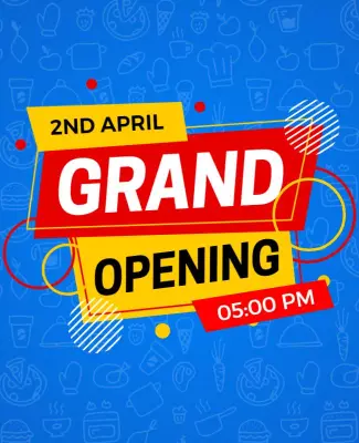 Bold Colorful Grand Opening Celebration Event Poster Template
