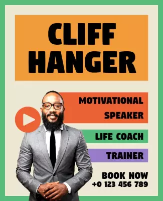 Bold Colorful Motivational Speaker Life Coach Poster Template