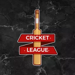 Bold Cricket Bat with Red League Flag Design Logo Template