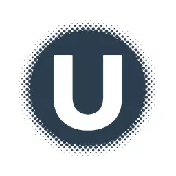 Bold Dark Blue Circular Design Featuring Alphabet Letter U Logo Template