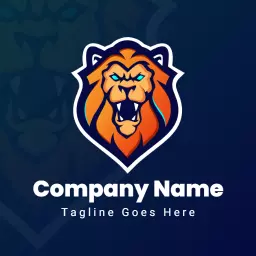 Bold Design of a Powerful Lion Icon Representing Strength Logo Template
