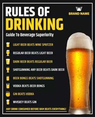 Bold Drink Hierarchy Guide for Party Celebration Poster Template