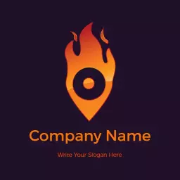 Bold Fire Flame Design Signifying Passionate Service Logo Template