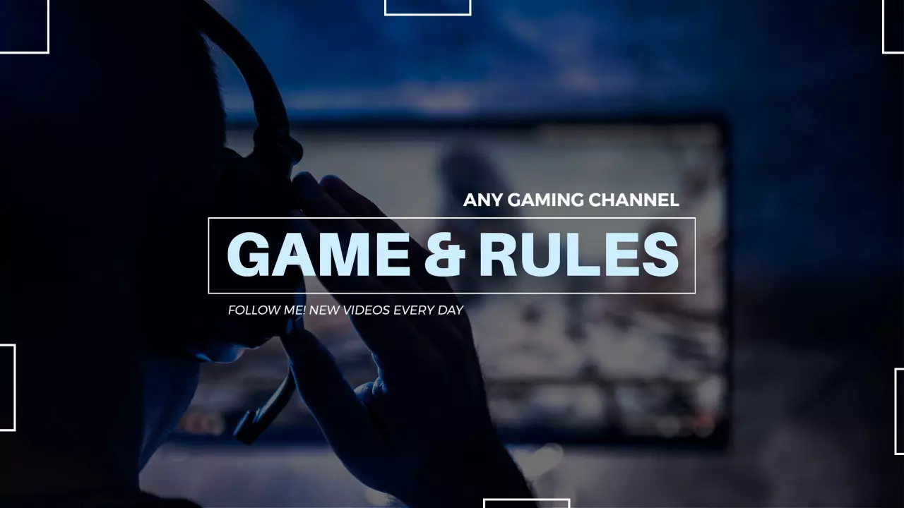 Bold Gaming Channel with Dynamic Rules and Action Banner Template