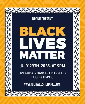 Bold Geometric Black Lives Matter Celebration Poster Template