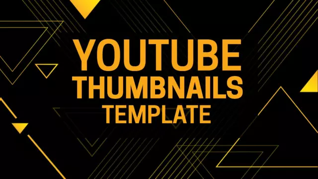 Bold Geometric Shapes Design Abstract YouTube Thumbnail Template