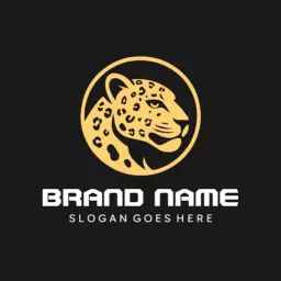 Bold Gold Jaguar Design Representing Wild Adventure Logo Template