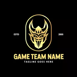 Bold Golden Dragon Design Representing Gaming Team Identity Logo Template