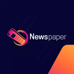 Bold Graphic Design Featuring Newspaper and Modern Colors Logo Template