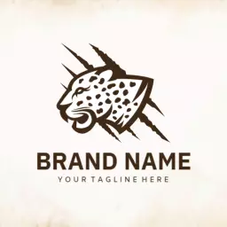 Bold Graphic Design Showcasing Jaguar with Dynamic Features Logo Template