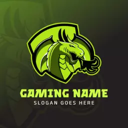 Bold Green Dragon Emblem Signifying Esports Competition Logo Template
