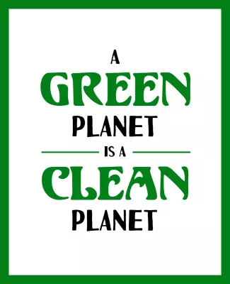 Bold Green Environmental Awareness Typography Flyer Template