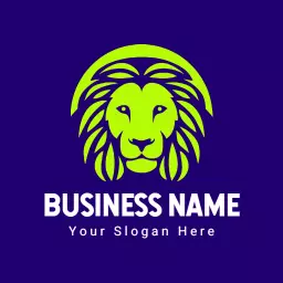 Bold Green Lion Theme Communicating Strength and Courage Logo Template
