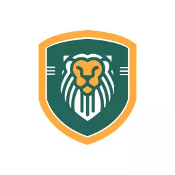 Bold Green Shield Logo Featuring a Lion Symbol for Insurance Logo Template