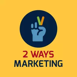 Bold Hand Gesture Illustrating Two Ways in Marketing Logo Template