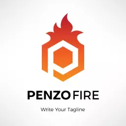 Bold Hexagonal Design Featuring Fiery Elements for Fire Logo Template