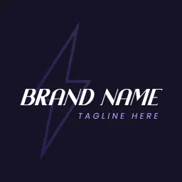 Bold Lightning Typography Design for Modern Branding Logo Template