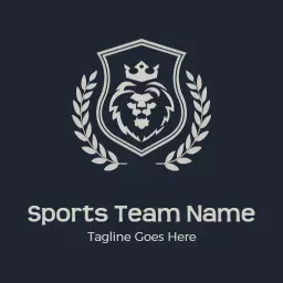 Bold Lion Emblem Representing Elite Sports Team Logo Template