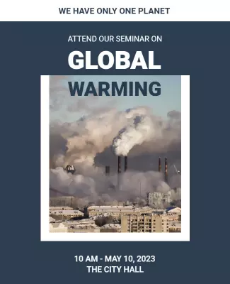 Bold Modern Environmental Awareness Seminar Poster Template