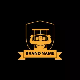 Bold Monochrome Shield Design Representing Luxury Branding Logo Template