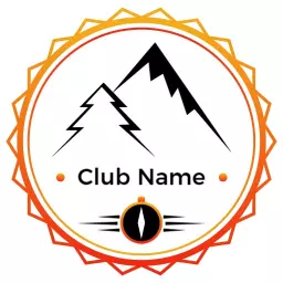 Bold Mountain Design Inside a Vibrant Circle Logo Template