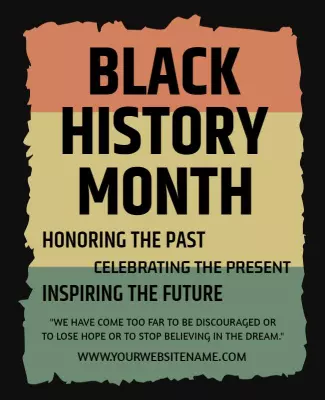 Bold Multicolor Black History Month Celebration Poster Template