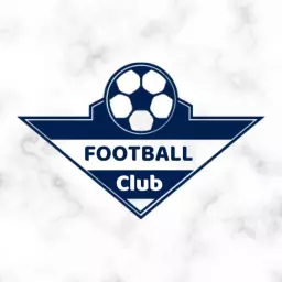 Bold Navy Blue Football Club Logo with Classic Emblem Style Logo Template