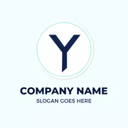 Bold Navy Y Letter Design Representing Corporate Identity Logo Template