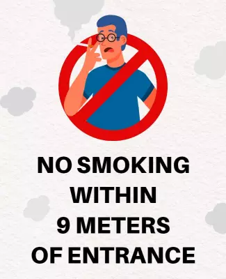 Bold No Smoking Warning Sign Poster Template