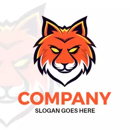 Bold Orange and Black Tiger Design Representing Beast Logo Template