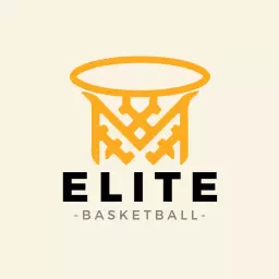 Bold Orange Basketball Hoop Design Representing Elite Sports Logo Template