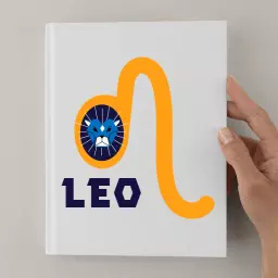 Bold Orange Leo with Zodiac Symbol Representing Power Logo Template