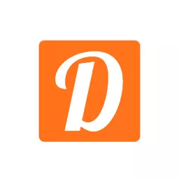 Bold Orange Letter D Showcasing Creative Alphabet Design Logo Template
