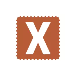 Bold Orange Letter X Styled as a Stamp for Alphabet Logo Template