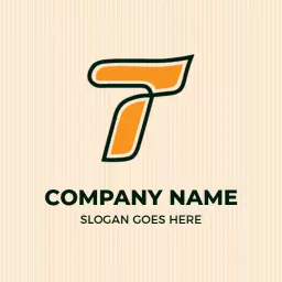 Bold Orange T Letter Logo Representing Your Brand Identity Logo Template