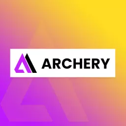 Bold Pink and Purple Design Representing Archery Skills Logo Template